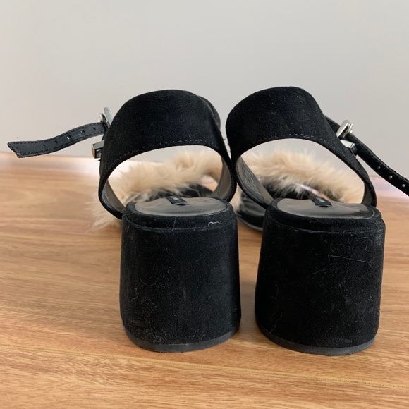 Zara Faux Fur Black Heels // 37 - Picture 4 of 6